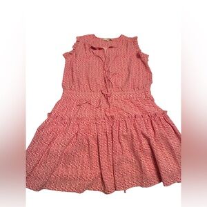 Pinch Coral-Pink Printed Tiered Midi Dress